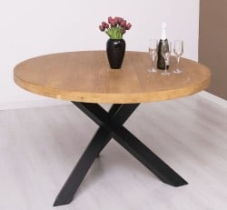 Masa rotunda cu picior XY de la Studio Szel PS677 - Culoare Top_P002 - Culoare Corp_P003 - DUBLU COLOR
