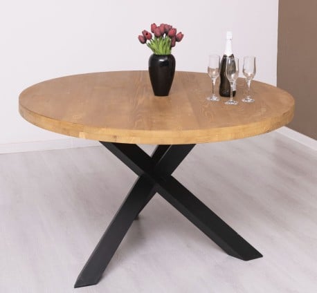 Masa rotunda cu picior XY de la Studio Szel PS677 - Culoare Top_P002 - Culoare Corp_P003 - DUBLU COLOR