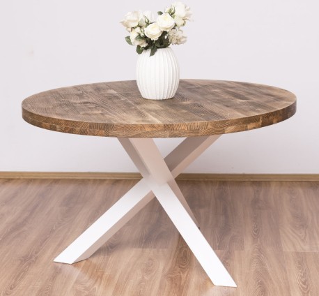 Masa rotunda cu picior XY de la Studio Szel PS677 - Culoare Top_P064 - Culoare Corp_P004 - DUBLU COLOR