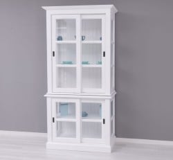 Vitrina cu 2 usi sticla glisante BAS + 2 usi mari sticla glisante SUP de la Studio Szel PS595BAS+SUP - Culoare_P030++P004A - 2 STRATURI DE CULORI ANTIHCIZAT