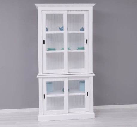 Vitrina cu 2 usi sticla glisante BAS + 2 usi mari sticla glisante SUP de la Studio Szel PS595BAS+SUP - Culoare_P030++P004A - 2 STRATURI DE CULORI ANTIHCIZAT