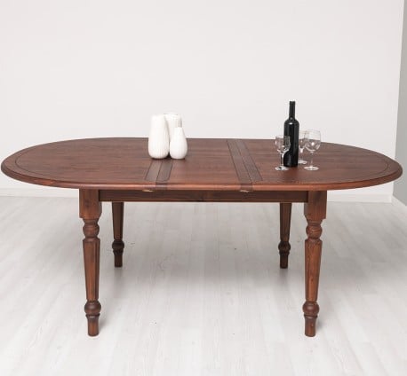 Masa ovala extensibila 180/220cm, blat stejar de la Studio Szel PS524 - Culoare_P081 - LACUIT & VOPSIT