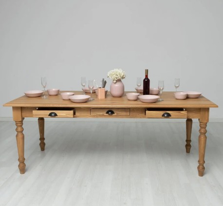 Masa dining 180x90cm, blat stejar de la Studio Szel PS45-160 - Culoare P001 - CERUIT