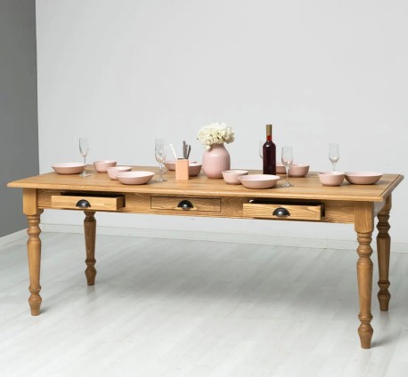 Masa dining 180x90cm, blat stejar de la Studio Szel PS45-160 - Culoare P001 - CERUIT
