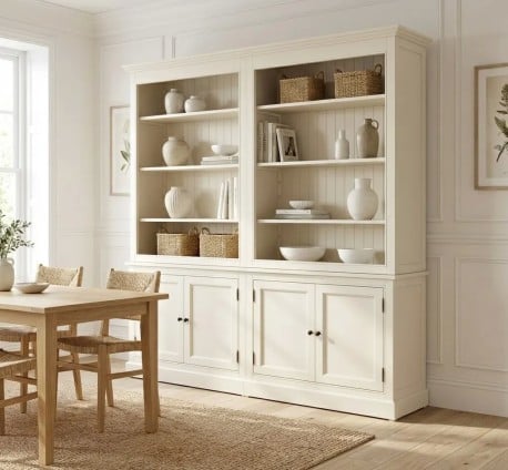 Bibliotecă mare cu dulap inferior cu uși de la Studio Szel – SPEC22438– Culoare P039– VOPSIT