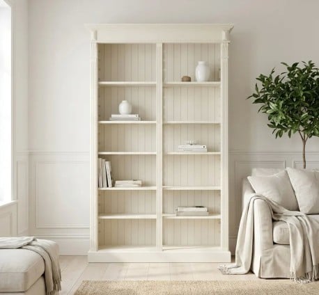 Bibliotecă  deschisă Directoire cu rafturi reglabile de la Studio Szel – SPEC22441– Culoare P039– VOPSIT