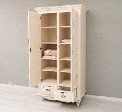 Dulap cu 2 uși din lemn masiv de brad, cu 2 sertare de la Studio Szel – SPEC21663 – Culoare P025– VOPSIT