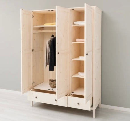 Dulap 3 usi din lemn masiv, cu sertar de la Studio Szel - SPEC20451 – Culoare P095 – LACUIT&VOPSIT