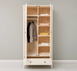 Dulap 2 usi din lemn masiv de pin, cu sertar de la Studio Szel - SPEC20450 – Culoare P095 – LACUIT&VOPSIT