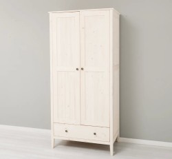 Dulap 2 usi din lemn masiv de pin, cu sertar de la Studio Szel - SPEC20450 – Culoare P095 – LACUIT&VOPSIT