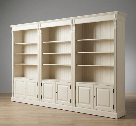 Bibliotecă Directoire cu depozitare inferioară cu uși de la Studio Szel – SPEC22467– Culoare P015- VOPSIT