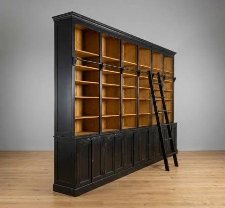 Bibliotecă cu 12 uși, poliță glisantă și rafturi reglabile de la Studio Szel – SPEC22372– Culoare Ext._P003A / Culoare Int._P002 - DUBLU COLOR