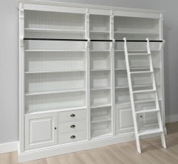 Bibliotecă clasică cu scară - SPEC22275 - Culoare - P004 - VOPSIT