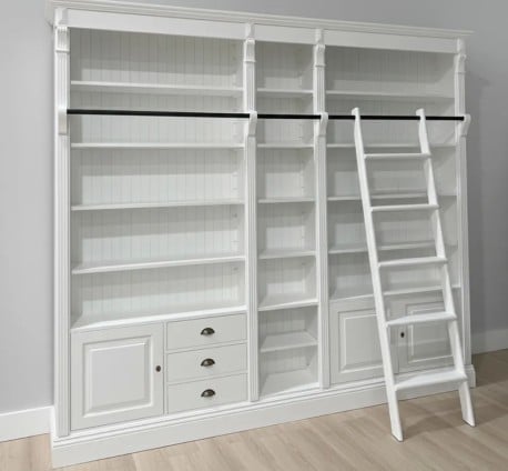Bibliotecă clasică cu scară - SPEC22275 - Culoare - P004 - VOPSIT