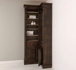 Bibliotecă de colț clasică, cu polițe reglabile de la StudioSzel - SPEC22281 - Culoare - P085 - PERIAT ADANC