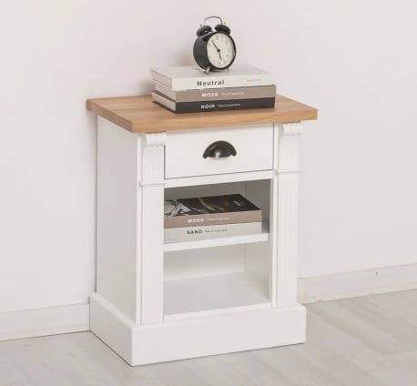 Noptiera cu 1 sertar si 1 polita, Colectia Directoire de la Studio Szel PS428 - Culoare_TopP061_P051 - DOUBLE COLOR