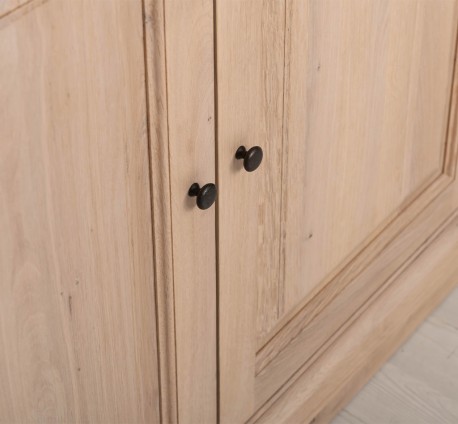 Vitrina eleganta din stejar, cu 2 usi BAS + 2 usi sticla SUP de la Studio Szel OPS798BAS+SUP - Culoare_P035 - ULEIAT