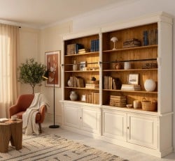 Bibliotecă clasică cu șină pentru scară de a Studio Szel - CULOARE - P025 - VOPSIT
