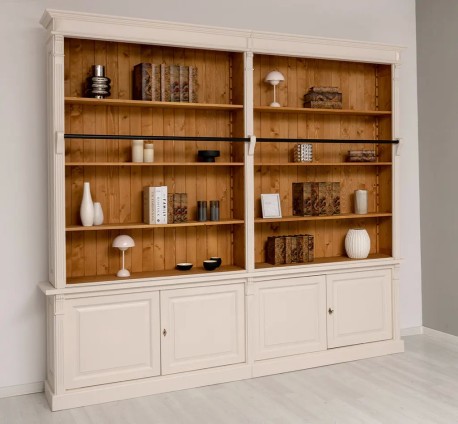 Bibliotecă clasică cu șină pentru scară de a Studio Szel - CULOARE - P025 - VOPSIT