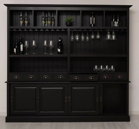 Dulap bar clasic pentru pahare și sticle de la Studio Szel - SPEC22250 - CULOARE - P003 - VOPSIT