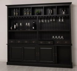 Dulap bar clasic pentru pahare și sticle de la Studio Szel - SPEC22250 - CULOARE - P003 - VOPSIT