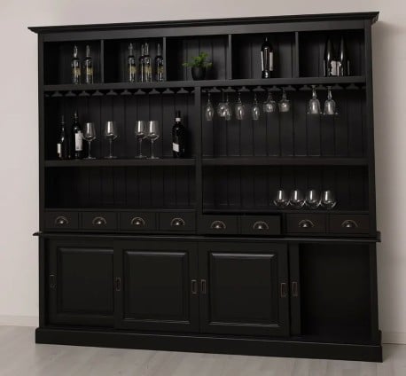 Dulap bar clasic pentru pahare și sticle de la Studio Szel - SPEC22250 - CULOARE - P003 - VOPSIT