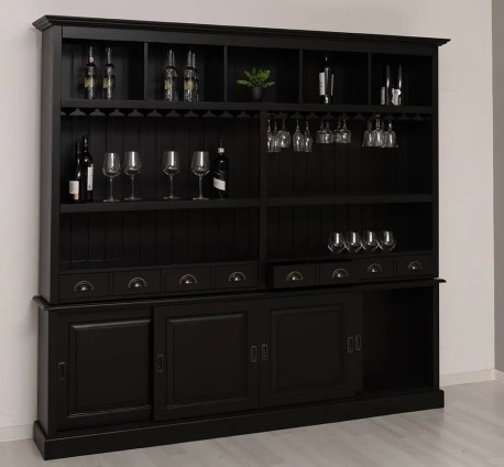 Dulap bar clasic pentru pahare și sticle de la Studio Szel - SPEC22250 - CULOARE - P003 - VOPSIT