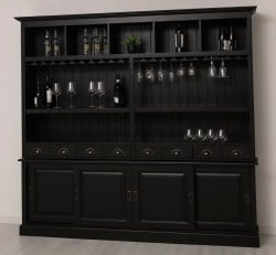 Dulap bar clasic pentru pahare și sticle de la Studio Szel - SPEC22250 - CULOARE - P003 - VOPSIT