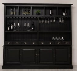 Dulap bar clasic pentru pahare și sticle de la Studio Szel - SPEC22250 - CULOARE - P003 - VOPSIT