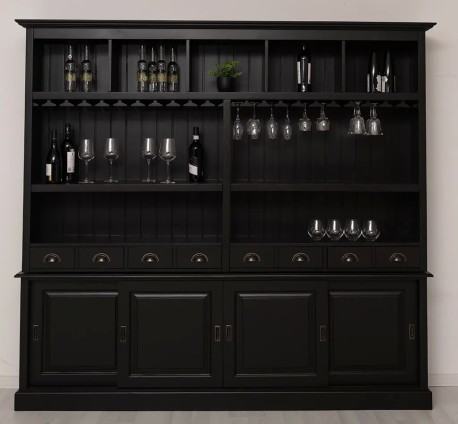 Dulap bar clasic pentru pahare și sticle de la Studio Szel - SPEC22250 - CULOARE - P003 - VOPSIT