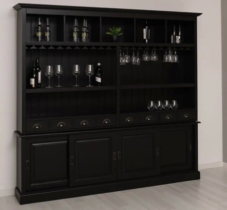 Dulap bar clasic pentru pahare și sticle de la Studio Szel - SPEC22250 - CULOARE - P003 - VOPSIT