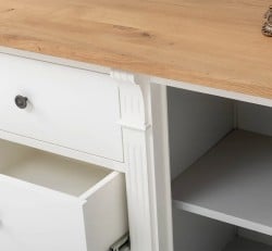 Bufet cu 2 usi, 3 sertare, blat stejar, BAS, Colectia Directoire - PS56BAS-TOP OAK