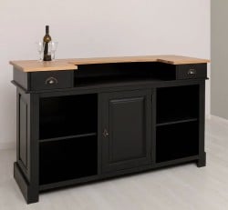 Bar 180cm, blat stejar de la Studio Szel PS1001-180 - Top Culoare_P061 - Corp Culoare_P003 - DUBLU COLOR