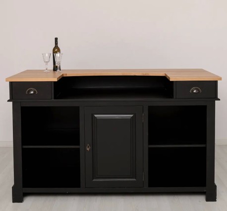 Bar 180cm, blat stejar de la Studio Szel PS1001-180 - Top Culoare_P061 - Corp Culoare_P003 - DUBLU COLOR