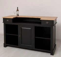 Bar 180cm, blat stejar de la Studio Szel PS1001-180 - Top Culoare_P061 - Corp Culoare_P003 - DUBLU COLOR
