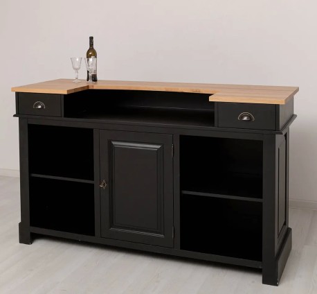 Bar 180cm, blat stejar de la Studio Szel PS1001-180 - Top Culoare_P061 - Corp Culoare_P003 - DUBLU COLOR
