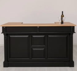 Bar 180cm, blat stejar de la Studio Szel PS1001-180 - Top Culoare_P061 - Corp Culoare_P003 - DUBLU COLOR