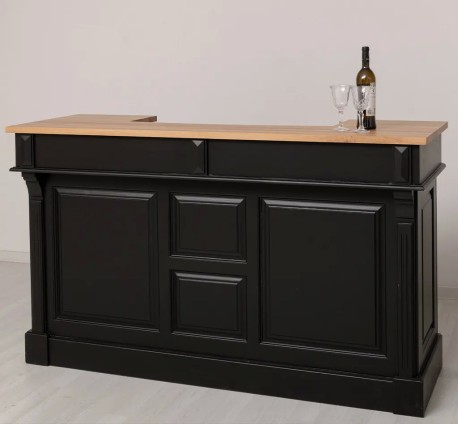 Bar 180cm, blat stejar de la Studio Szel PS1001-180 - Top Culoare_P061 - Corp Culoare_P003 - DUBLU COLOR