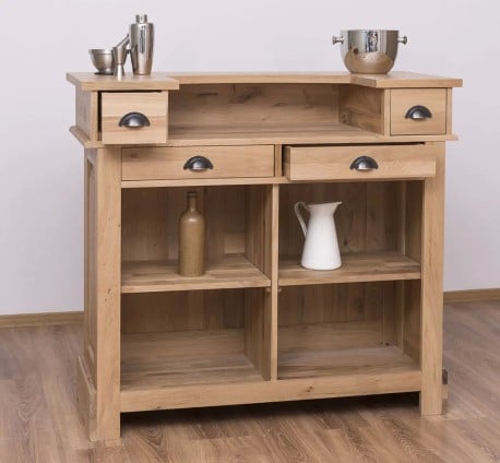 Mic mobilier cafenea 120 stejar, blat stejar - Studio Szel - Culoare_P061 - LACUIT
