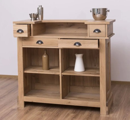 Mic mobilier cafenea 120 stejar, blat stejar - Studio Szel - Culoare_P061 - LACUIT