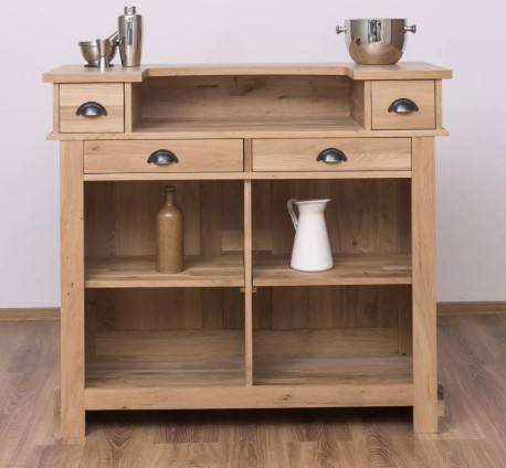 Mic mobilier cafenea 120 stejar, blat stejar - Studio Szel - Culoare_P061 - LACUIT