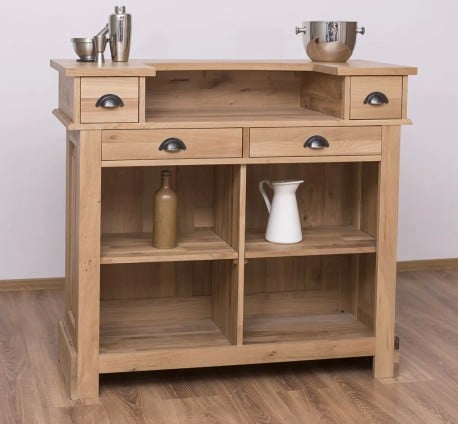 Mic mobilier cafenea 120 stejar, blat stejar - Studio Szel - Culoare_P061 - LACUIT