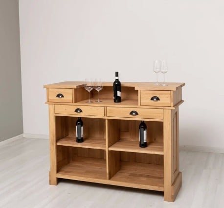 Mic mobilier cafenea 140 stejar, cu blat stejar - Studio Szel - Culoare_P061 - LACUIT