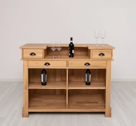 Mic mobilier cafenea 140 stejar, cu blat stejar - Studio Szel - Culoare_P061 - LACUIT