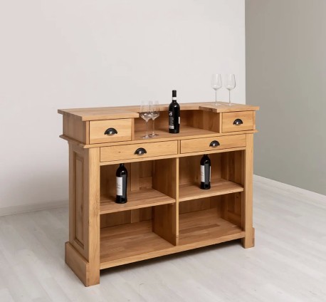 Mic mobilier cafenea 140 stejar, cu blat stejar - Studio Szel - Culoare_P061 - LACUIT