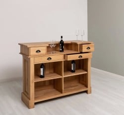 Mic mobilier cafenea 140 stejar, cu blat stejar - Studio Szel - Culoare_P061 - LACUIT