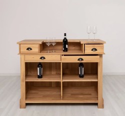 Mic mobilier cafenea 140 stejar, cu blat stejar - Studio Szel - Culoare_P061 - LACUIT