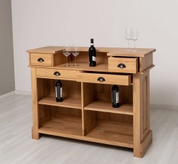 Mic mobilier cafenea 140 stejar, cu blat stejar - Studio Szel - Culoare_P061 - LACUIT