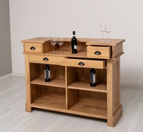 Mic mobilier cafenea 140 stejar, cu blat stejar - Studio Szel - Culoare_P061 - LACUIT