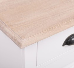 Dulap cu 2 usi si 2 sertare, blat stejar de la Studio Szel PS432 - TopOak - Culoare Top_P035 - Culoare Corp_P004 - DUBLU COLOR